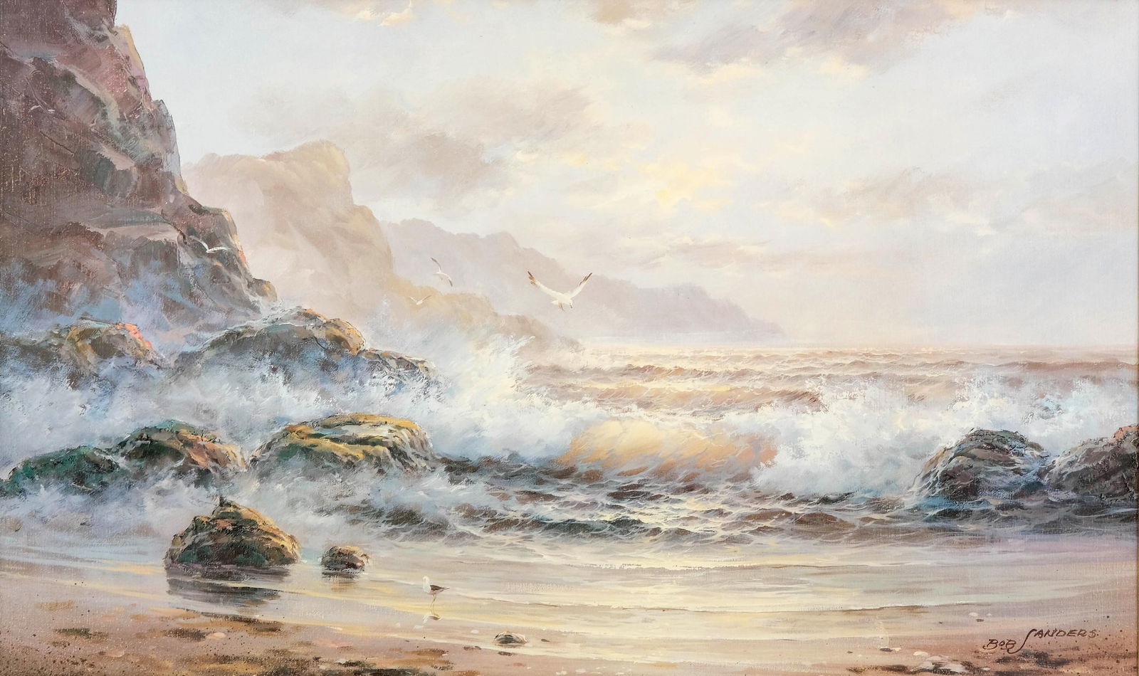 Signed Bob Sanders Luminous Waves Coastal Lithograph (1 of 8)