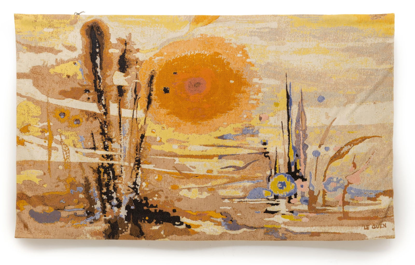 French Aubusson Tapestry by Thérèse Le Guen Hand Signed Limited Edition with Original Labels (1 of 12)