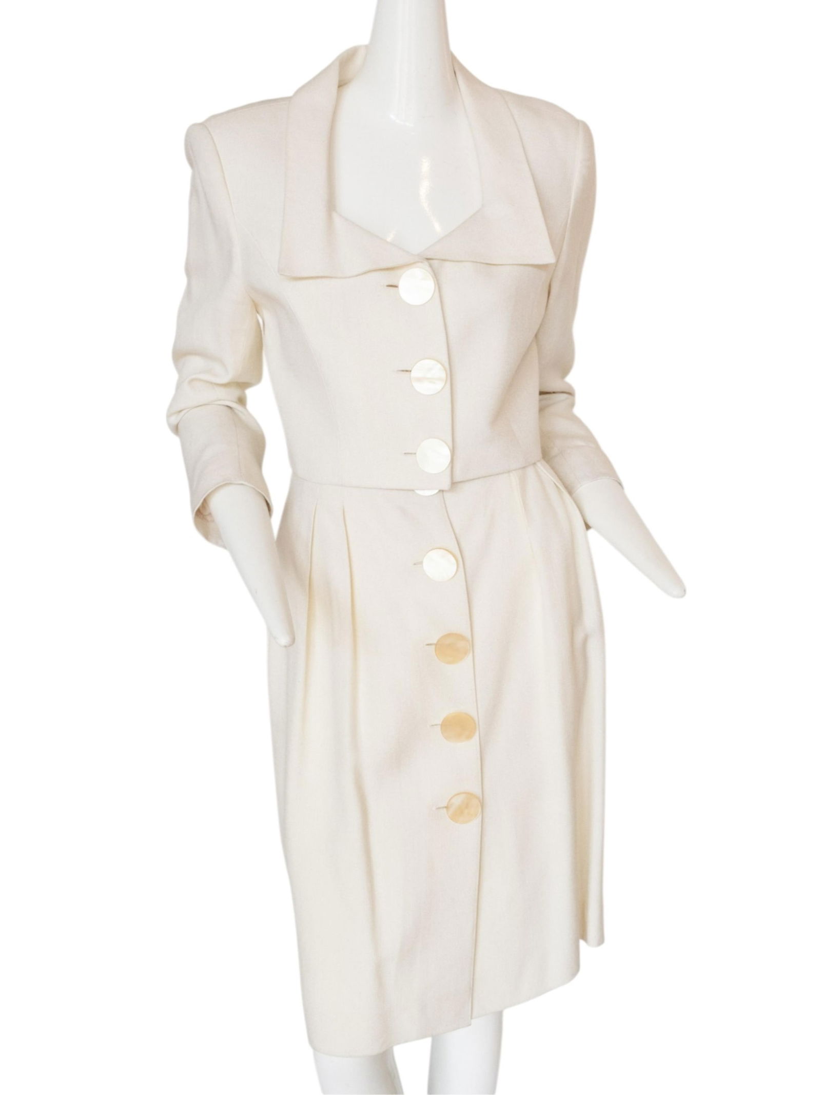 Guy Laroche Off-White Skirt Suit Ensemble (1 of 10)