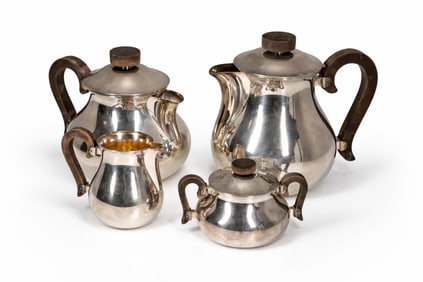 WMF Art Deco Silverplate Four-Piece Tea and Coffee Service