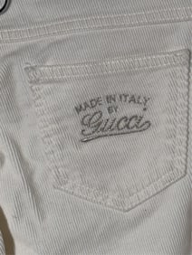 Gucci, Children's Corduroy Velour Pants, Measurements Waist 26", Inseam 25.5", Hip 30"