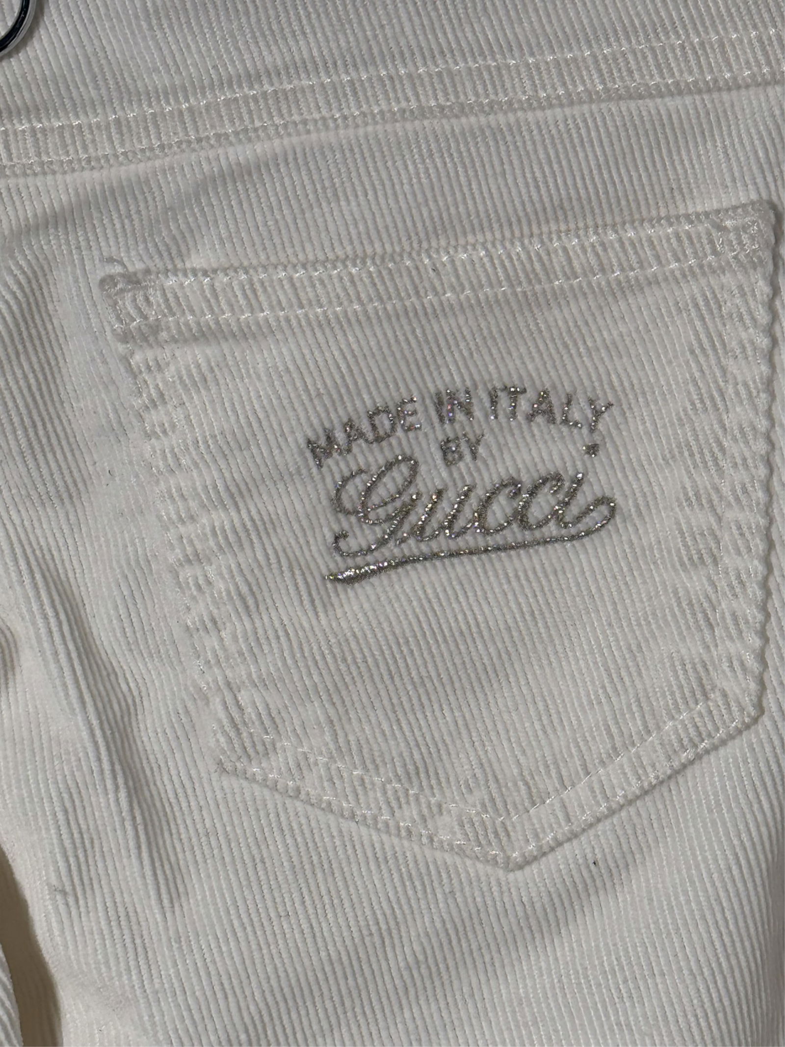 Gucci, Children's Corduroy Velour Pants, Measurements Waist 26", Inseam 25.5", Hip 30": Keywords: Designer Brand Auctions, Luxury Clothing Sale, High-End Fashion Auctions, Exclusive Designer Apparel, Vintage Designer Clothing, Rare Fashion Auction, Pre-Owned Luxury Fashion, Designer, Han