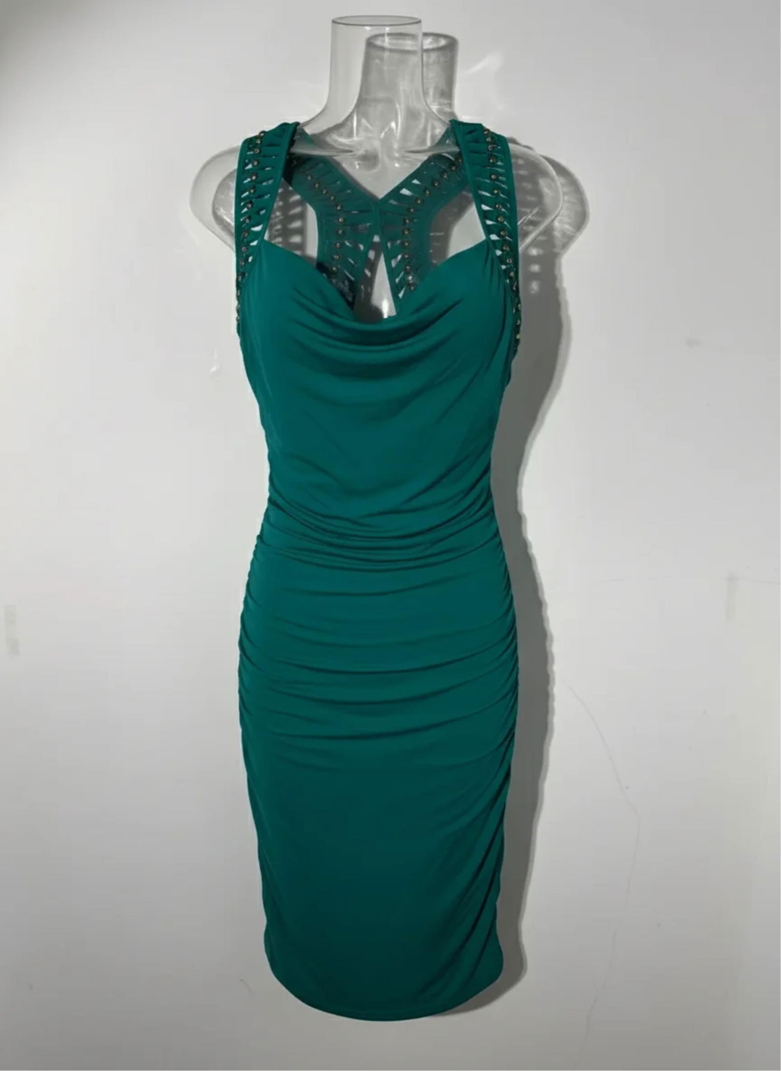 Alice, Dress, Back Cross-Straps with Gold Tone Beads (1 of 3)