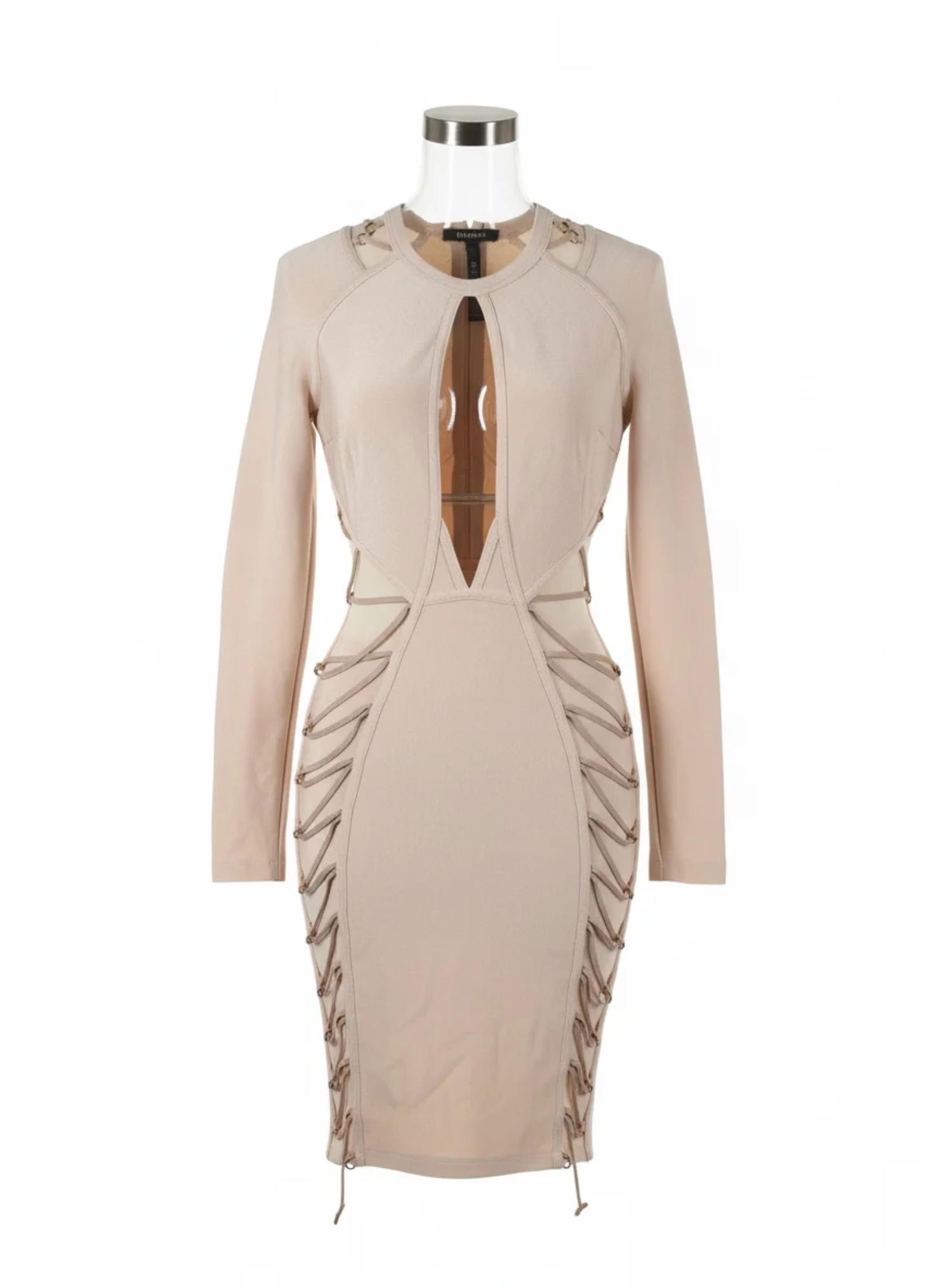 House of London Lycra Crème Dress (1 of 1)