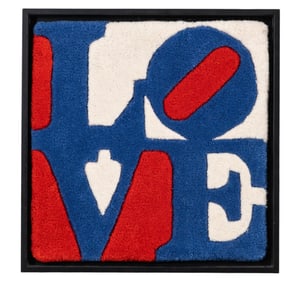 Robert Indiana “Love" 2006 Hand Made Tapestry, Exclusive Edition