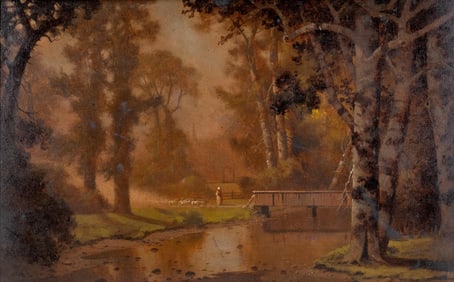 Henry Wolcott Boss Oil On Panel Painting, 19th Century