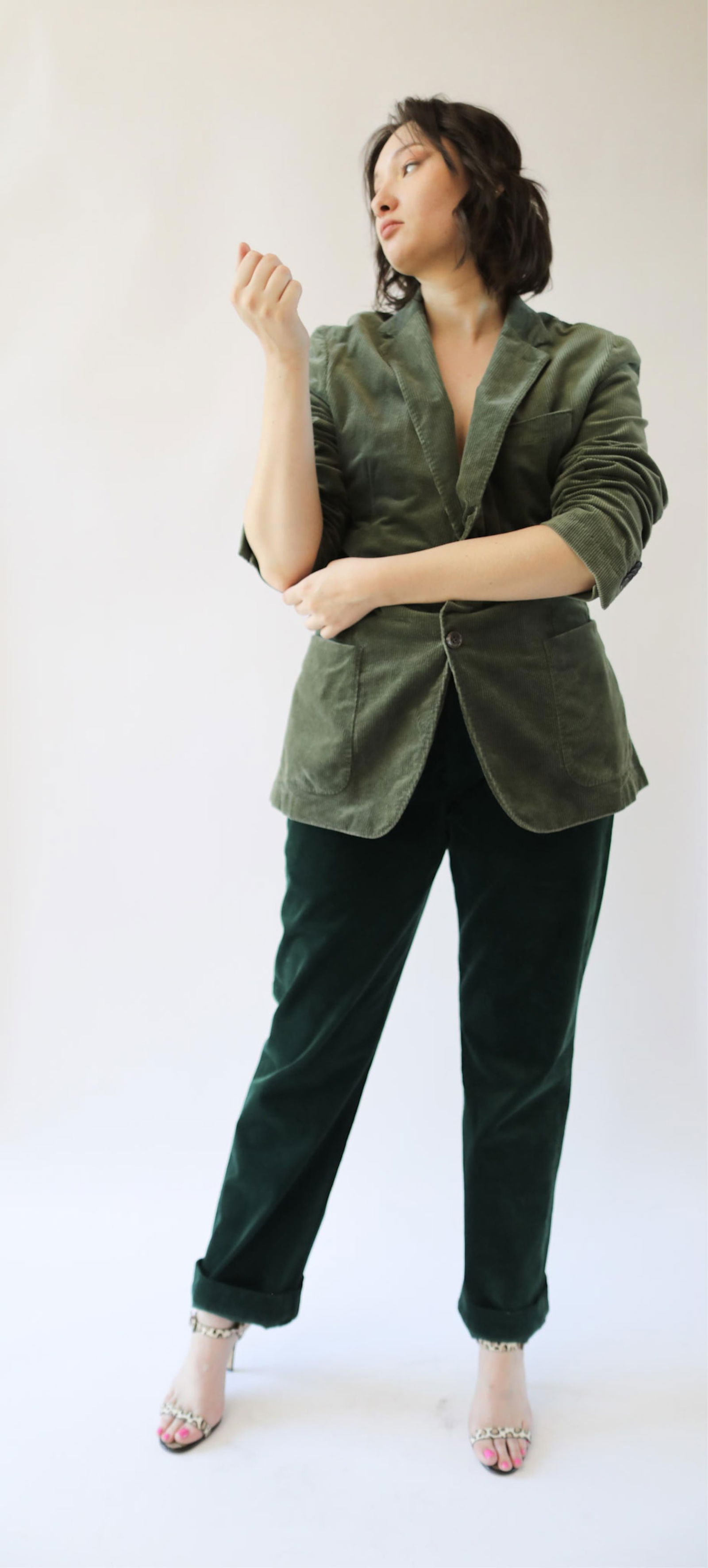 Polo Ralph Lauren, Men's Green Corduroy Pants, Blazer Not Included - 6