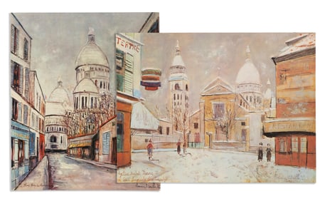 French Montmartre Street Scene Prints After Utrillo