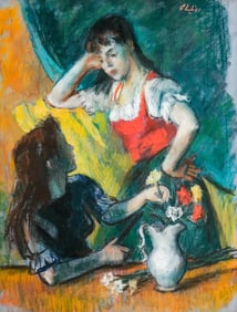 Robert Philipp Pastel On Paper Painting, Signed, Prov: Jane Kahan Gallery