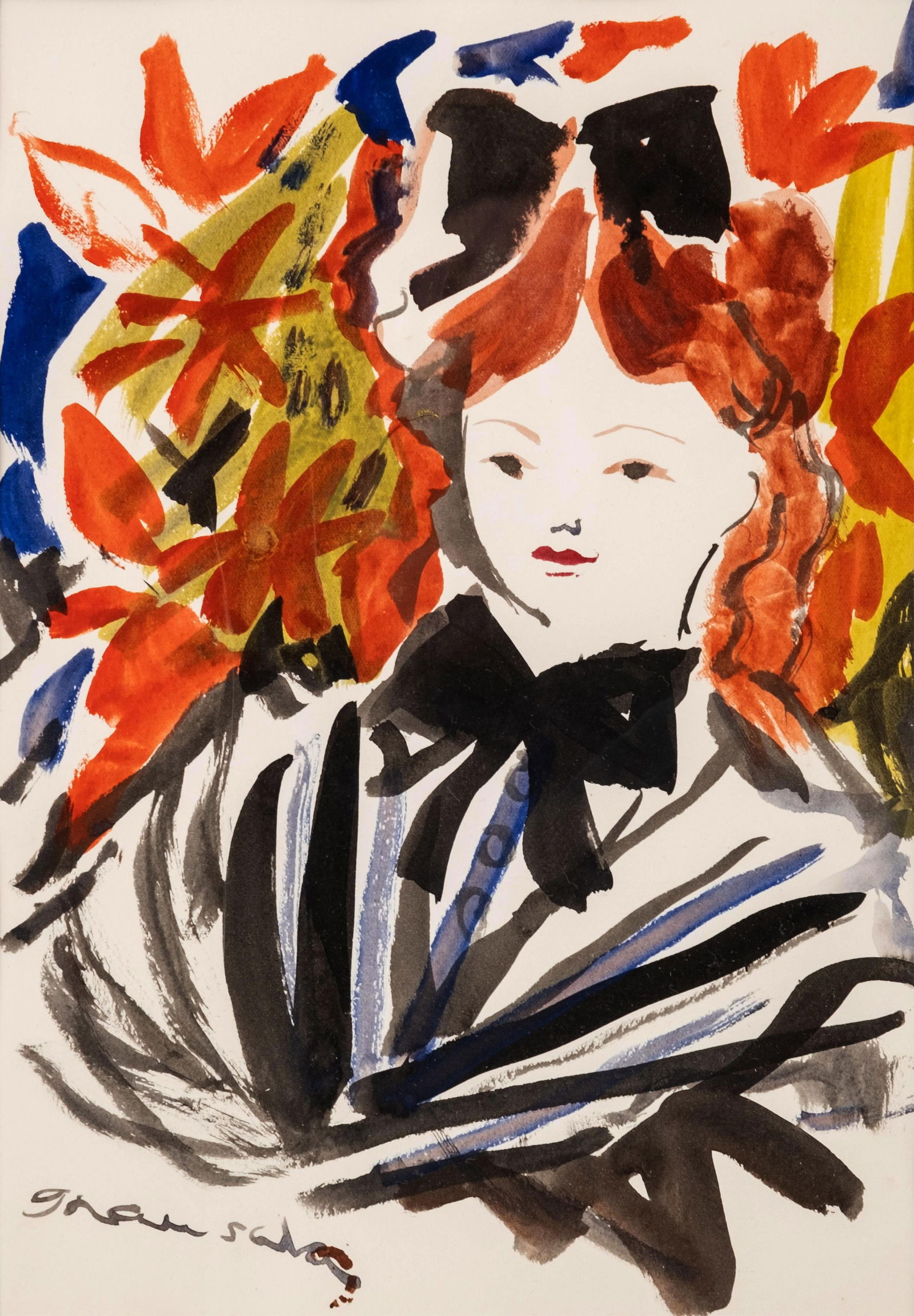 Emilio Grau-Sala Signed Watercolor Impressionist Painting (1 of 8)