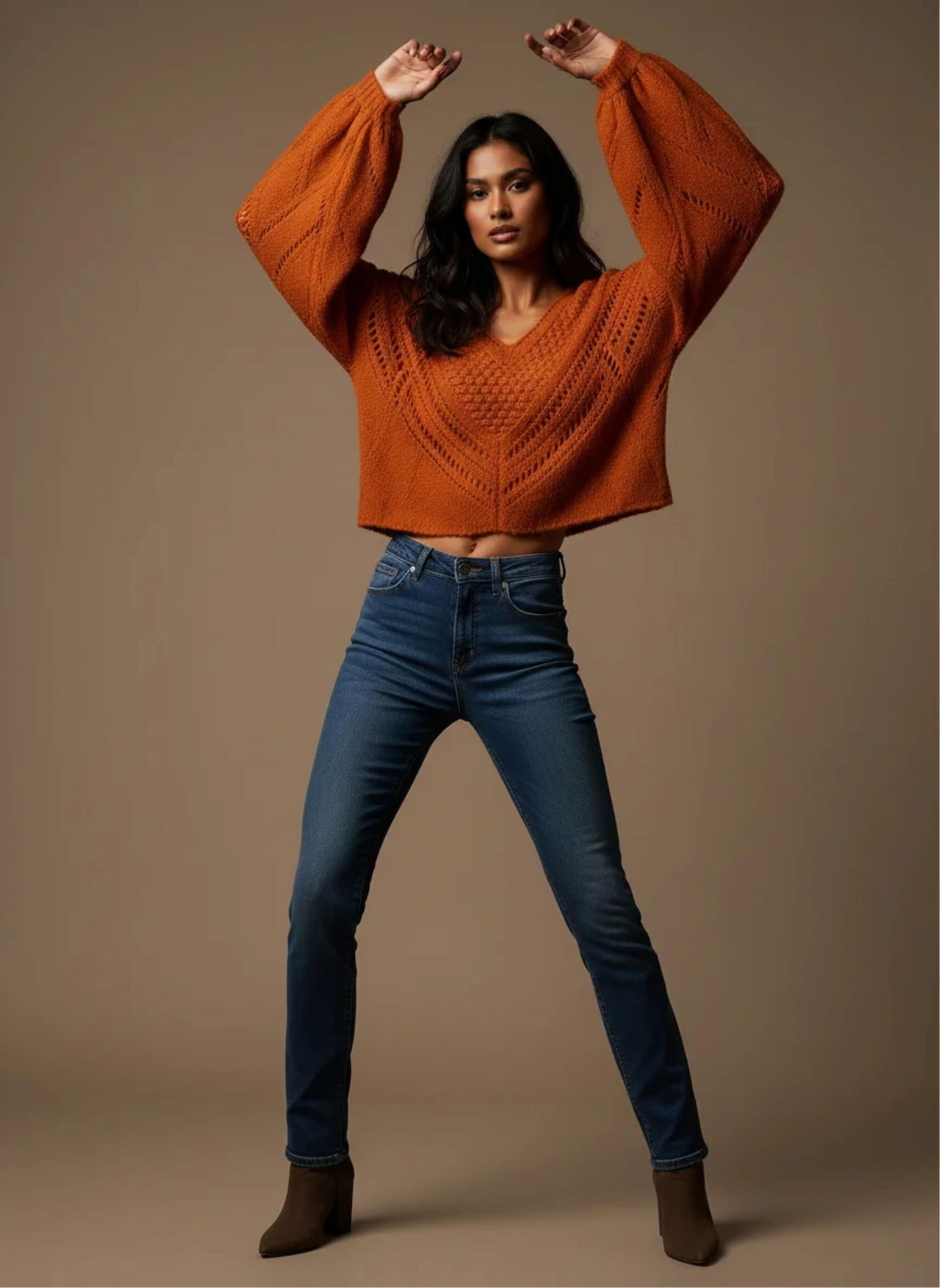 Free People Orange Long Sleeve Sweater, Size Medium: Keywords: Designer Brand Auctions, Luxury Clothing Sale, High-End Fashion Auctions, Exclusive Designer Apparel, Vintage Designer Clothing, Rare Fashion Auction, Pre-Owned Luxury Fashion, Designer, Han