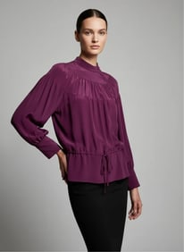 Kenar, Purple Silk Blouse, EU 36 / US 6