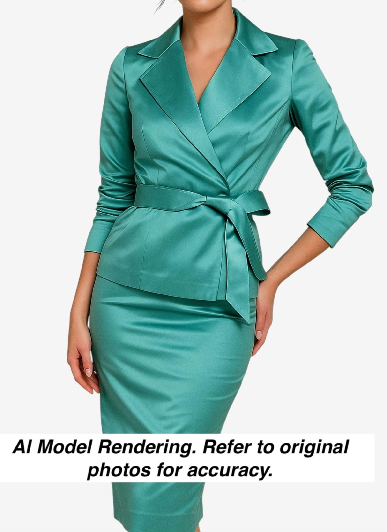 Dolce & Gabbana Silk Skirt Suit Worn by Actress Terry Moore, Circa 2000s: Keywords: Dolce and Gabbana, Designer Couture, One-of-a-Kind, Rare Vintage, Vintage clothes shops near me, Unique vintage clothing, Vintage clothes near me, Preloved vintage clothing, Second-hand vint