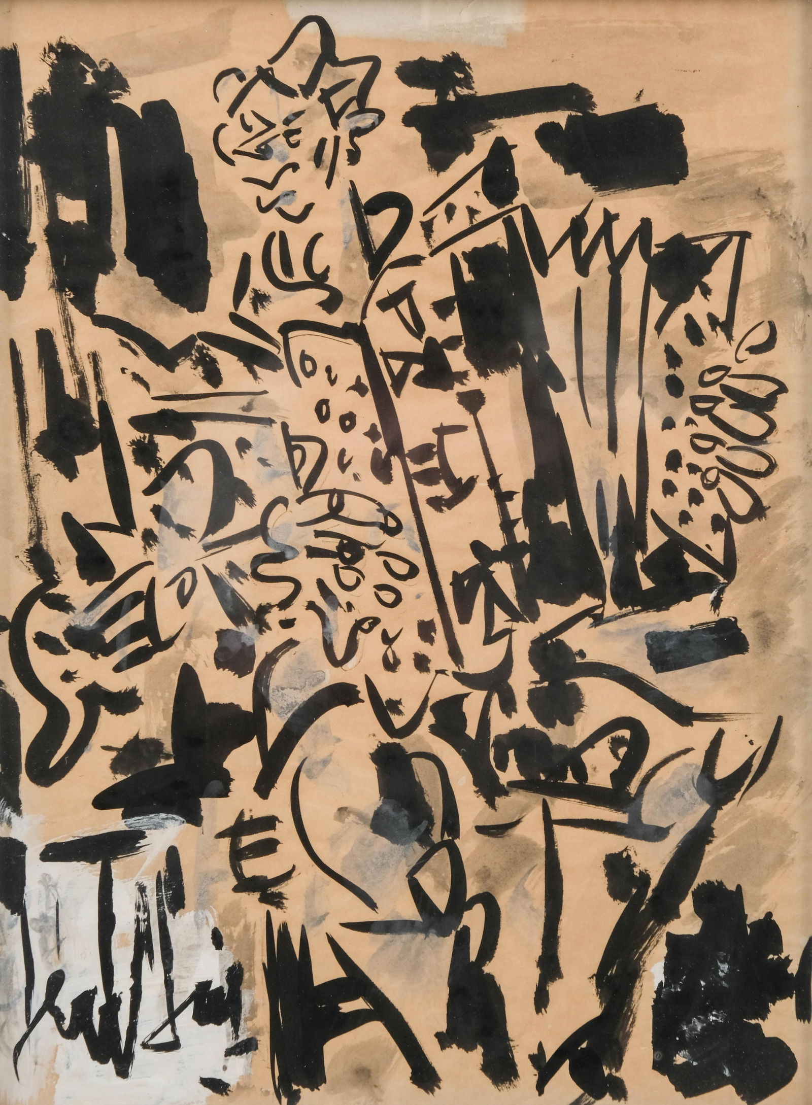 Gen Paul, The Accordionist, Signed Mixed Media Ink and Gouache on Paper early 20th century (1 of 11)