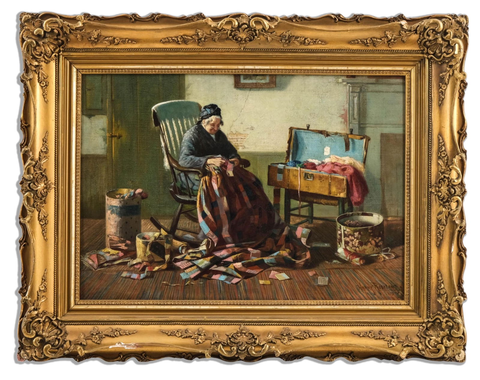 Harry Herman Roseland, American, 19th Century, Signed Oil on Canvas Painting (1 of 12)