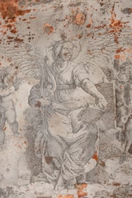 Edouard Baldus Signed Original Incised Engraved Copper Printmaking Plate “La Paix," 19th-C