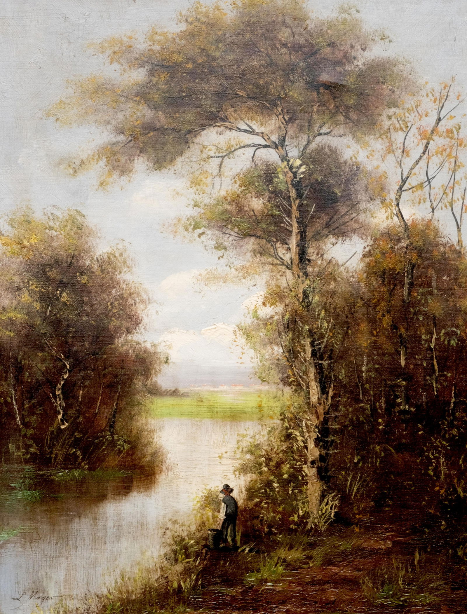 Louis Mayer Signed Oil on Canvas Painting (1 of 5)