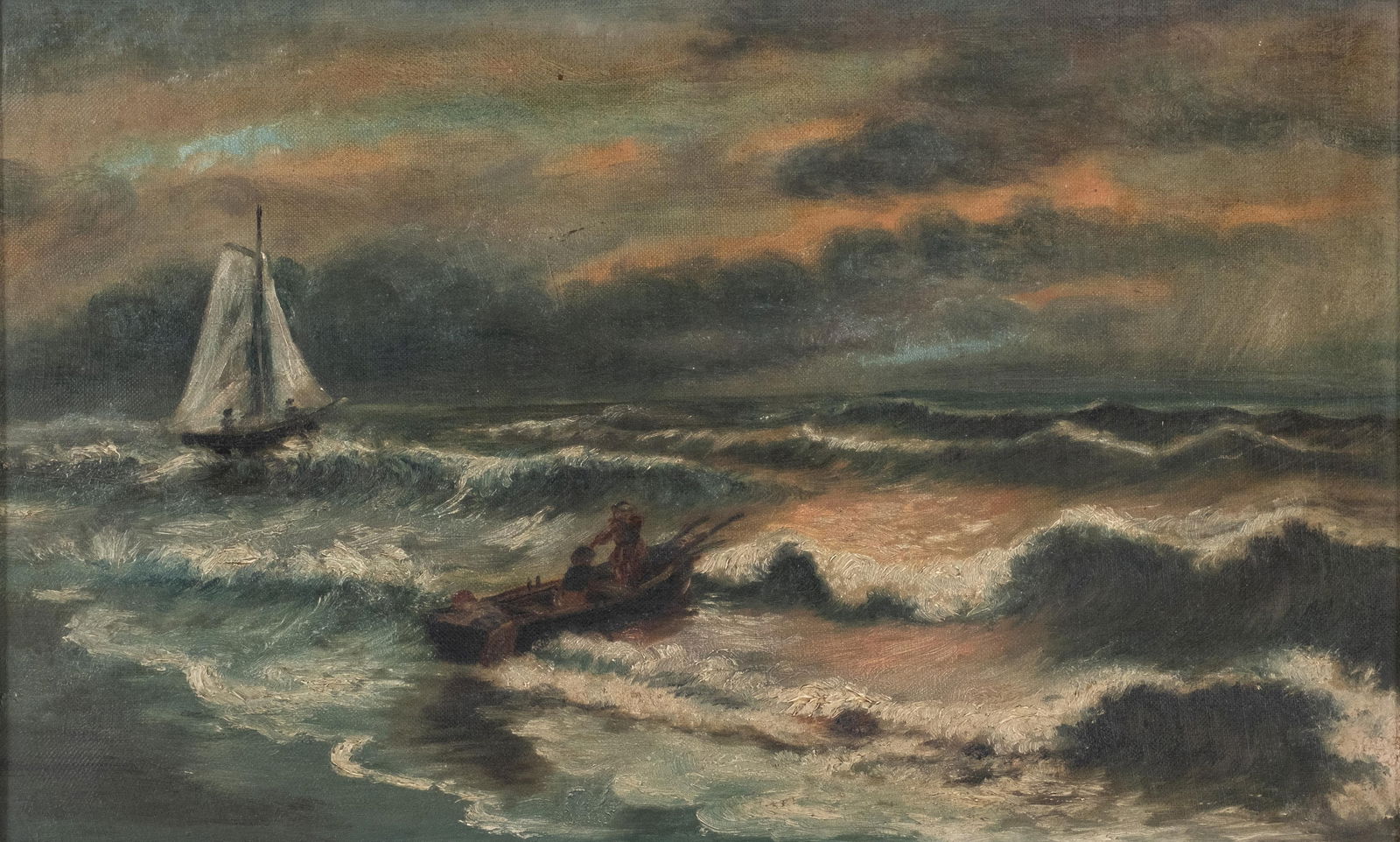 European School 19th C. Marine Oil Painting (1 of 8)