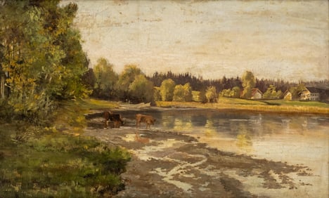 Philipp Röth Signed German Late 19th Century Landscape Painting