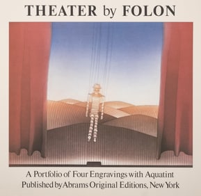 Jean-Michel Folon “Theater by Folon" Art Poster, 1980