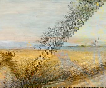 Signed Peter Kristoff French Oil on Canvas Impressionist Style Painting