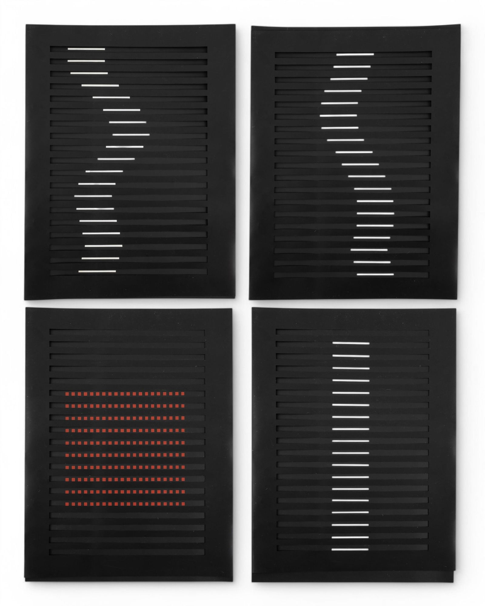 John L. Goodyear Artist Signed Edition "Two-Sided Movement", Screenprint on Vinyl, 1965 (1 of 9)