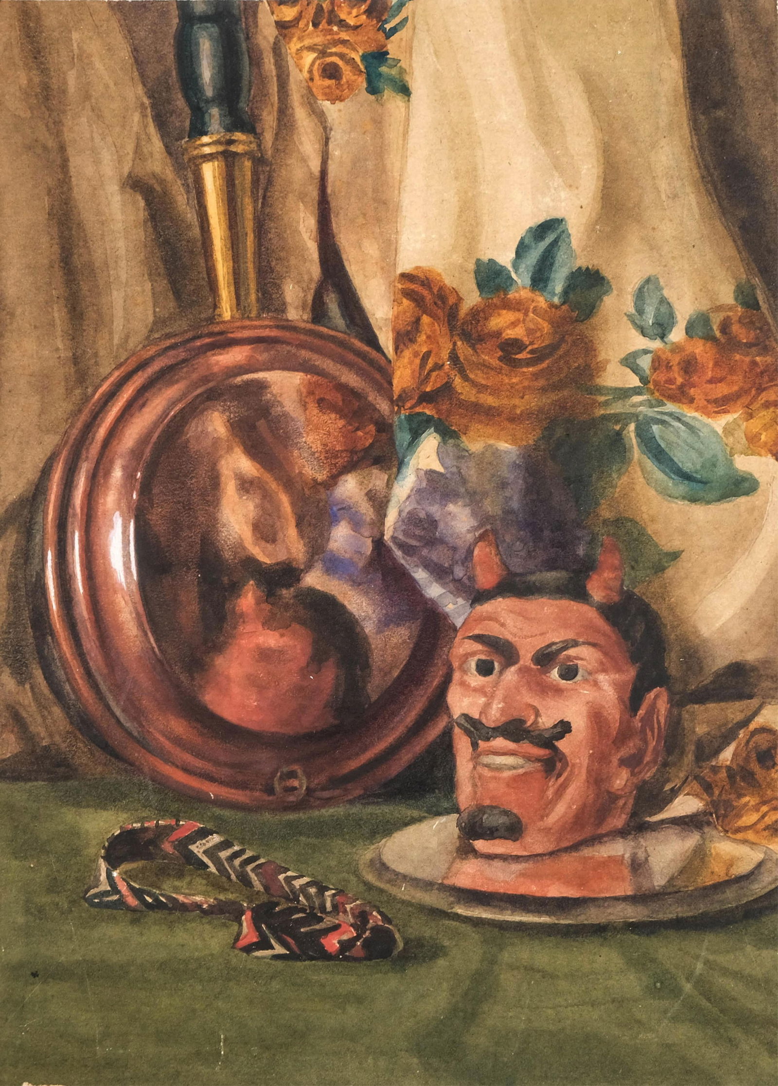 French 19th-Century Still Life Watercolor Painting (1 of 3)