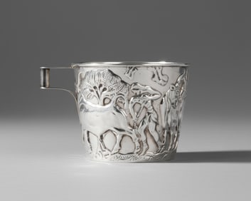 Ilias Lalaounis, Silver Vaphio Goblet with Ancient Greek Design Scenes, Signed