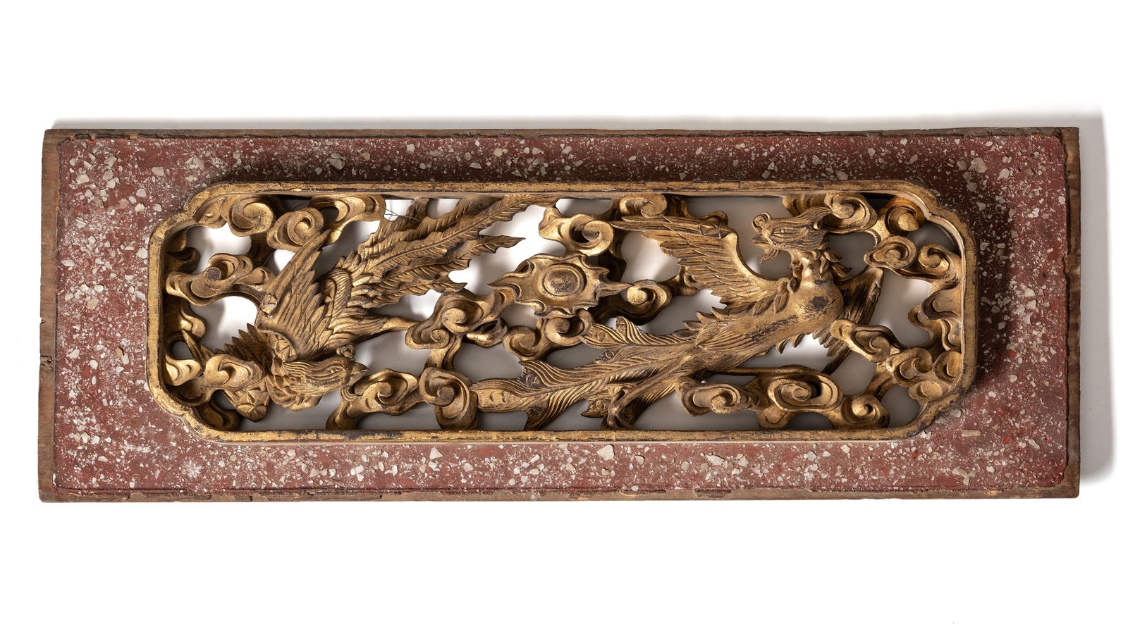 Chinese Gilded Wood Carved Phoenix Panel, Qing Dynasty, 19th Century (1 of 4)