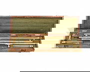 19th Century Brass Surveying Water Level in Walnut Case, Engraved “Dosse: Keywords: No reserve, 19th century scientific instrument, brass water level, antique surveying tool, vintage engineering tool, scientific apparatus, antique measuring device, brass instrument,