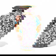 China, Cloisonné Enamel Vase with Chrysanthemums: Keywords: Chinese decorative arts movement, Qing Dynasty revival style, Republican period enamelwork, Early 20th Century cloisonné tradition, Orientalist decorative influence, Modernist adaptation