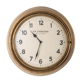 Extempore “Gare d’Orléans" Brass-Finished Wall Clock