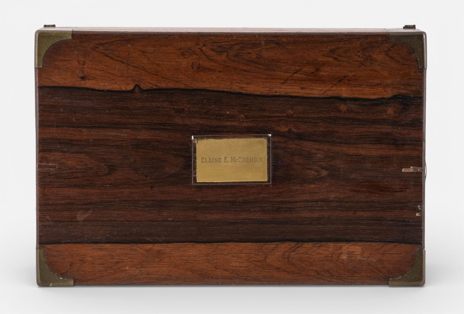 Antique Wooden Jewelry Box With Red Velvet Interior, 19th Century - 2