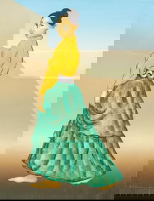 R. C. Gorman, Pencil Signed and Numbered Lithograph, "La Rosa", 1984