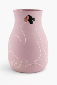 R.C. Gorman Limited Edition Pottery Vase “Sisters," 1988