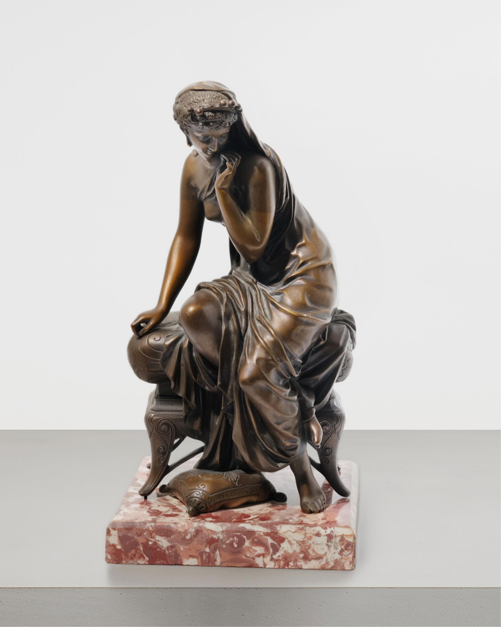 Etienne Henri Dumaige Signed French Classical Renaissance Style Bronze Sculpture, 19th century (1 of 13)