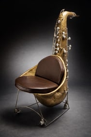Alain Aparicio, Saxophone-Shaped Art Furniture Chair