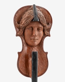 Signed Jean-Pierre ALAUX, The Violin in the Face, Painted Resin and Wood Sculpture