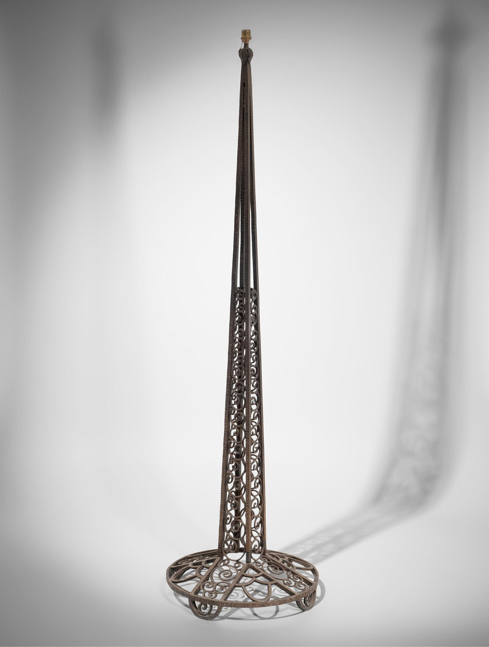 Edgar Brandt Style Art Deco Wrought Iron Floor Lamp, Circa 1930s (1 of 11)