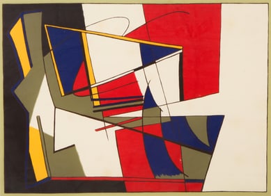 Richard Mortensen, Abstract Serigraph on Paper, Signed and Numbered, 1954