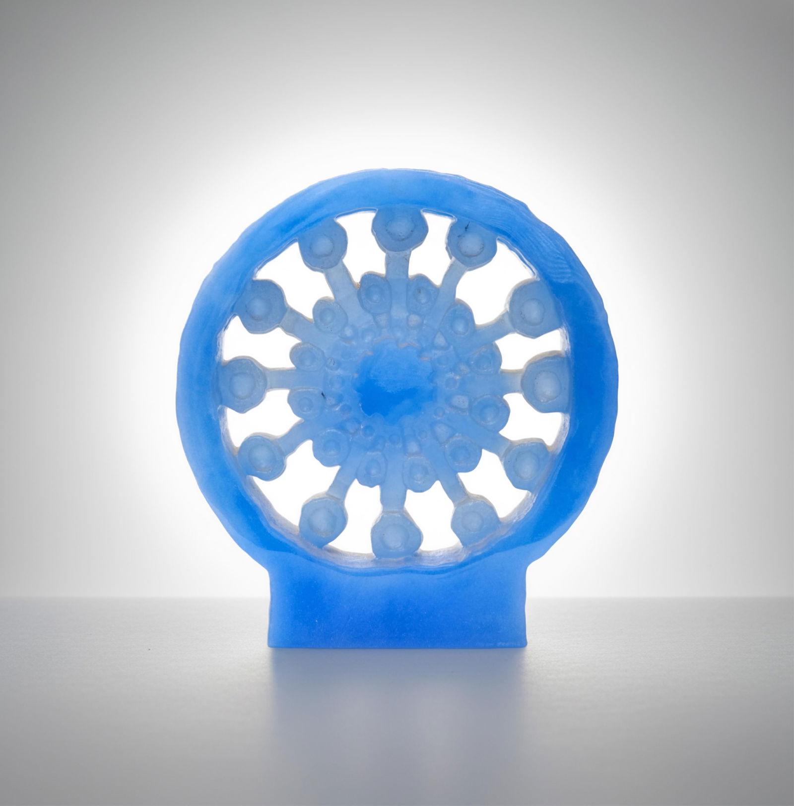 Daum Nancy Signed Pate de Verre Large Glass Sculpture: Keywords: Art Nouveau, French Decorative Arts, Symbolism Movement, Belle Époque, Modernist Movement, Early 20th Century Design, art glass, early 20th century Summary: Daum Nancy signed Pate de Verre