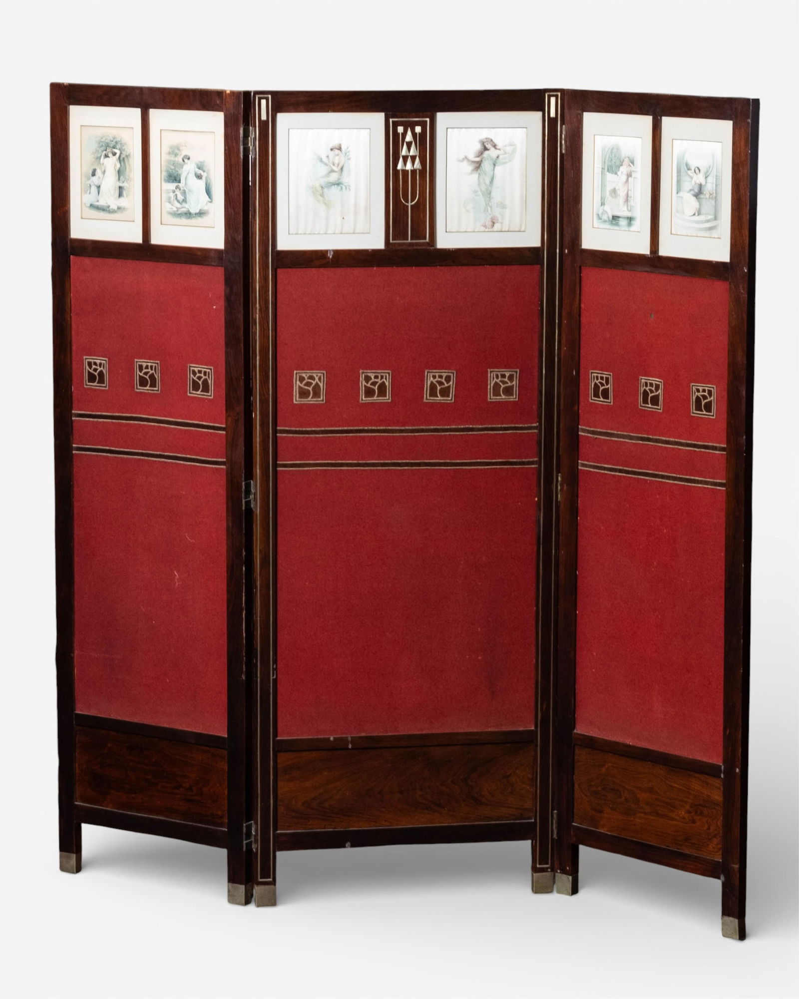 Joseph Hoffmann and Koloman Moser For Ludwig Schmidt, Vienna Secession Floor Screen, C. 1915 (1 of 10)