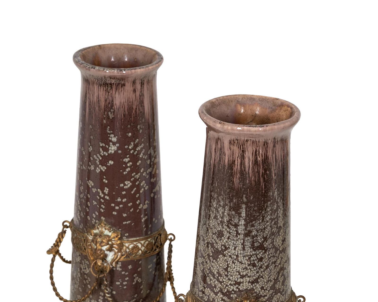 Paul Utzschneider & Cie., Sarreguemines Art Nouveau Pottery Vases - 4