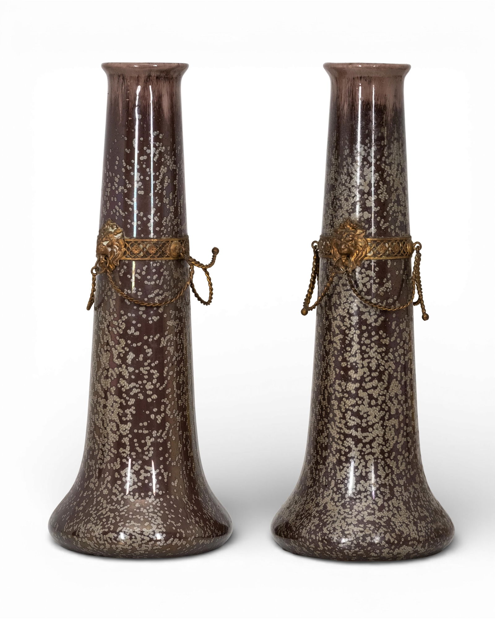 Paul Utzschneider & Cie., Sarreguemines Art Nouveau Pottery Vases - 6