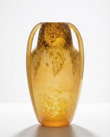 Daum Nancy Signed Art Nouveau Cameo Glass Vase, c.1910