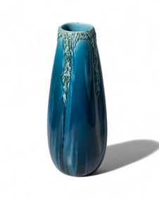 Massier Signed French Art Nouveau Pottery Drip-Glaze Vase, Circa 1920