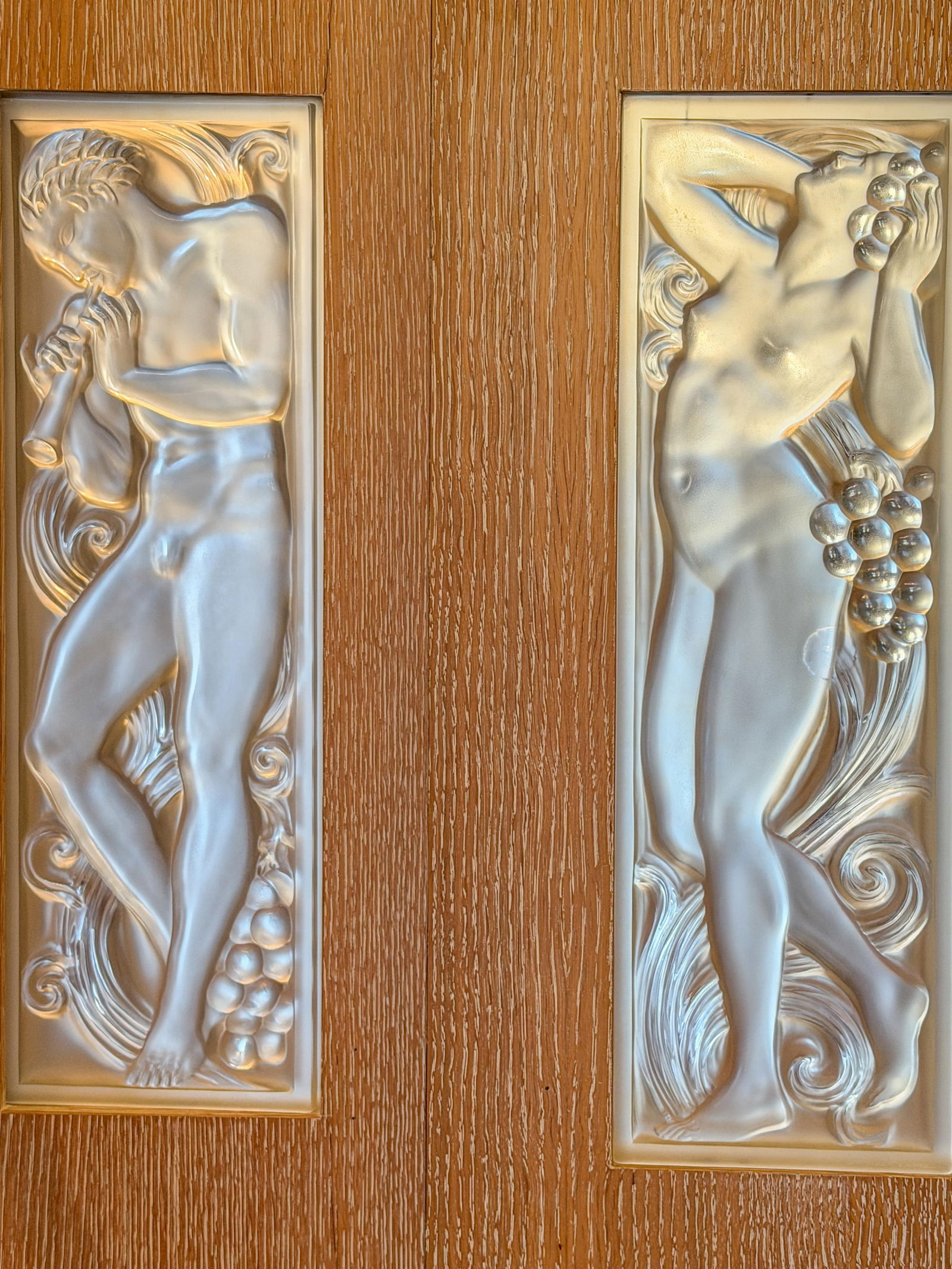 Lalique Paris Bar / Counter Lalique with multiple lalique art glass panels - 3