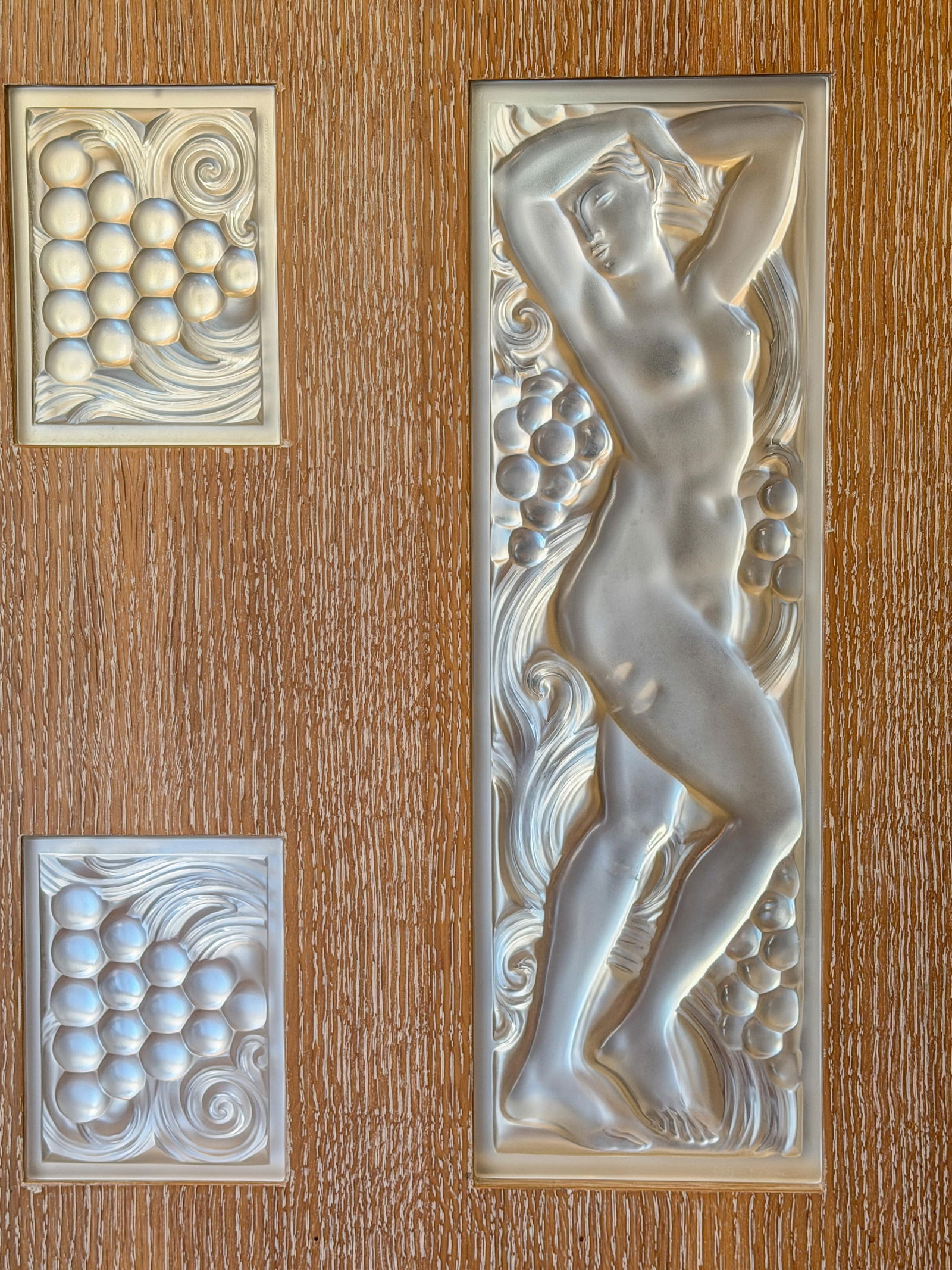 Lalique Paris Bar / Counter Lalique with multiple lalique art glass panels - 5