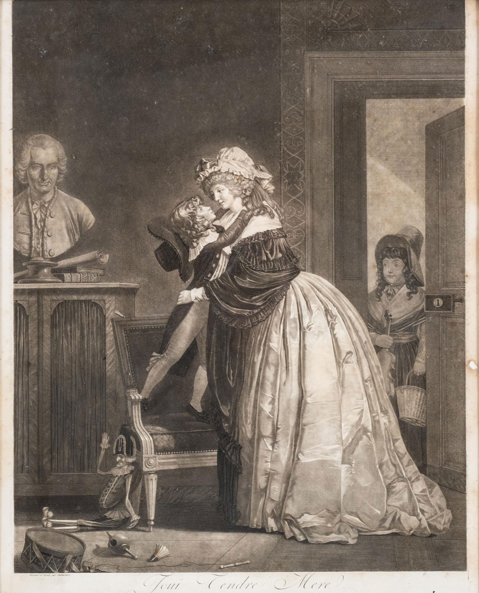 Debucourt, French, Engraving, “Joui Tendre Mere",18th Century (1 of 11)