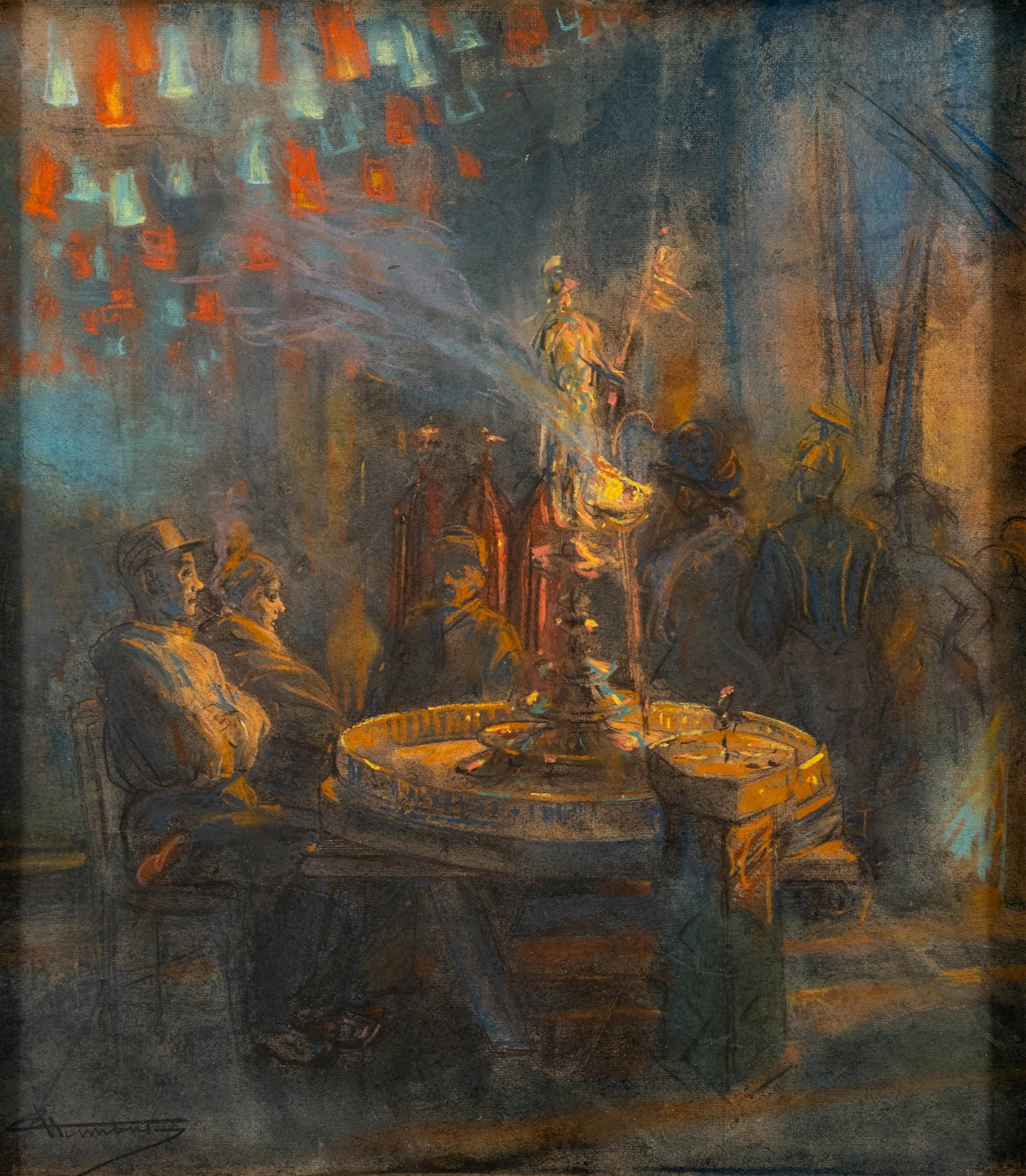 Charles Hermans Pastel on Paper The Little Carabijtjes Mill Painting / Drawing (1 of 9)